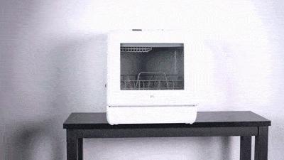 小户型窄台面嵌入式超薄洗碗机,慧曼c2小型台面洗碗机