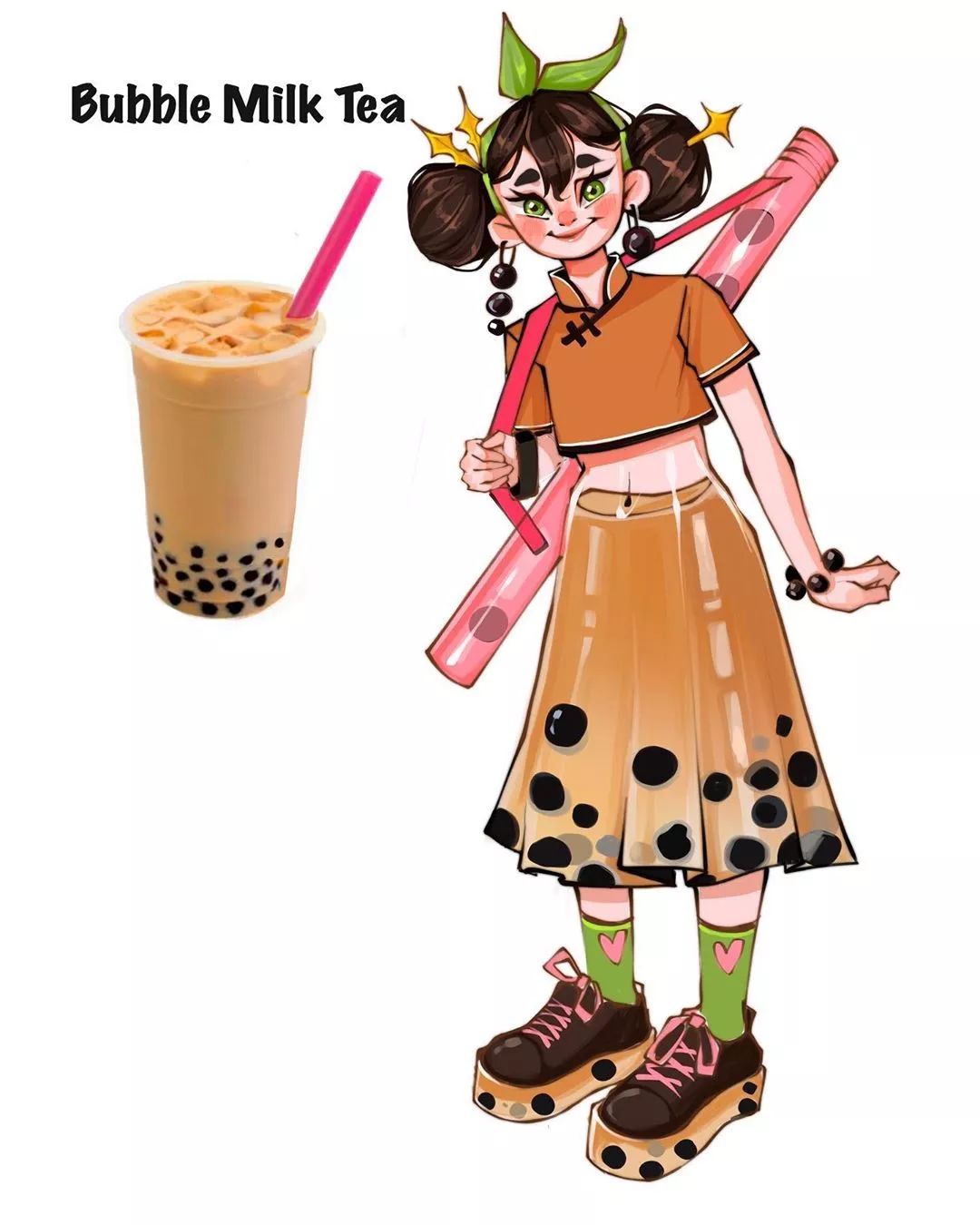 在的艺术写法,100幅治愈系小插画马克笔美食