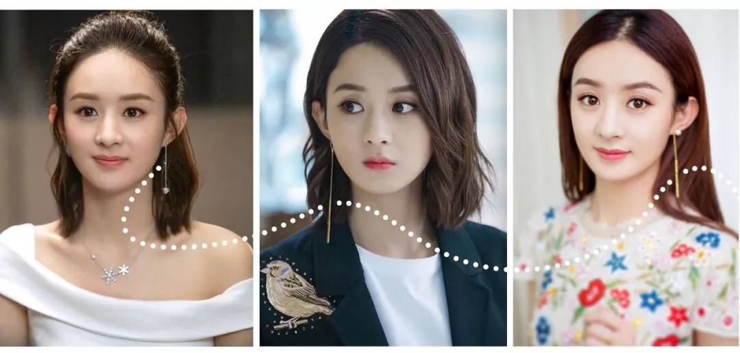 大饼脸最适合什么短发发型图片,适合老气大饼脸的锁骨发发型