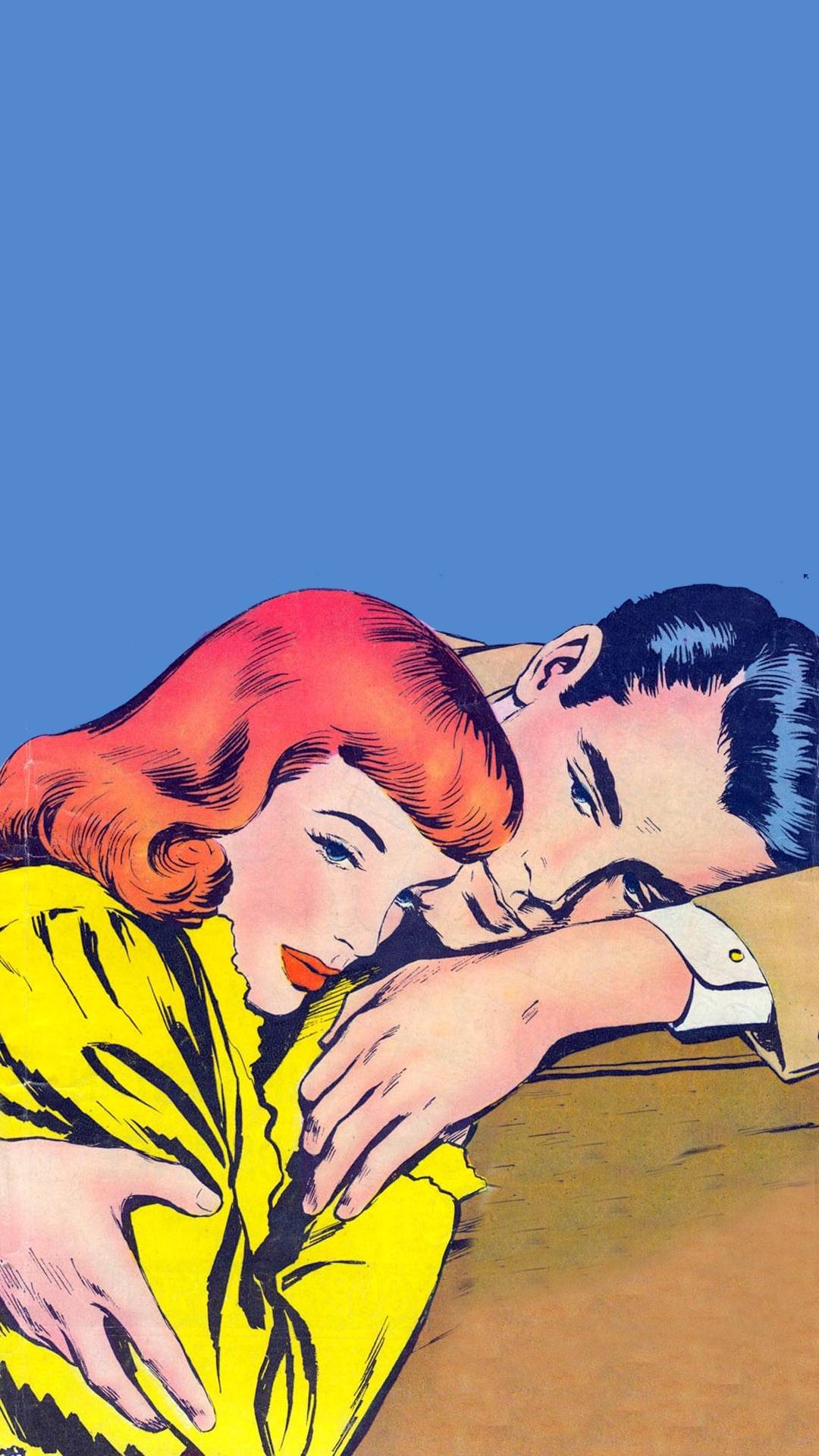 卡通壁纸幸福,插画壁纸爱情壁纸