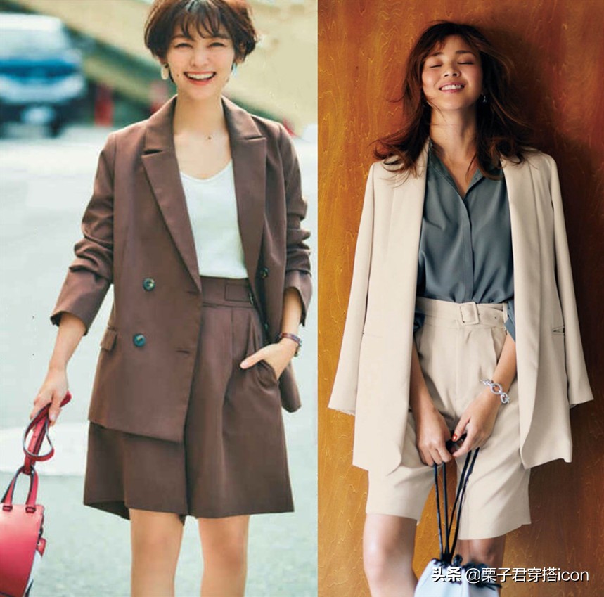 冬季焦糖色百慕大短裤搭配图片,秋冬百慕大短裤搭配