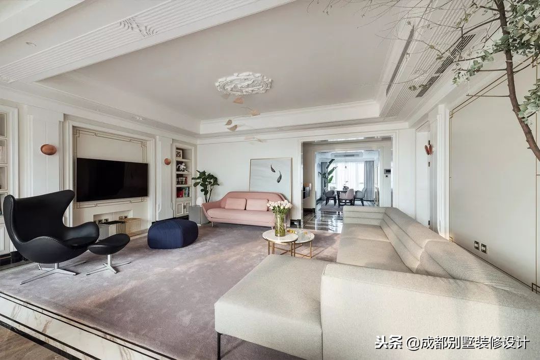 220㎡空中大平层,清新法式设计,家,就得有个精致范儿!
