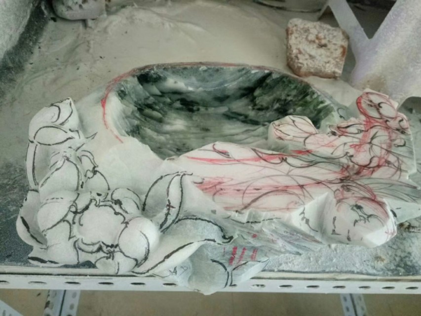 玉器雕刻荷花的步骤图解,如意玉雕刻教程