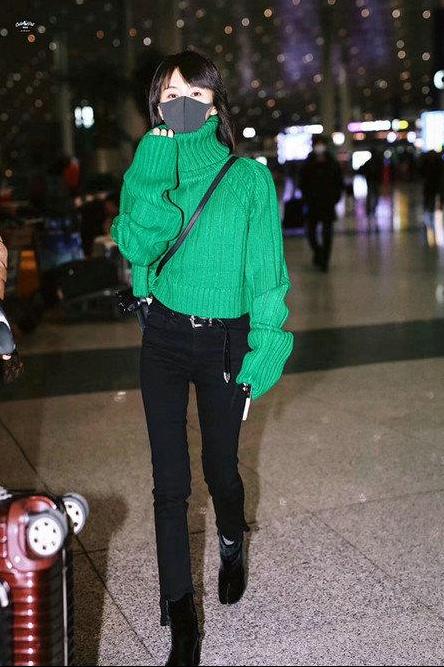 王子文日常运动鞋穿搭,小个子穿平底鞋如何显高