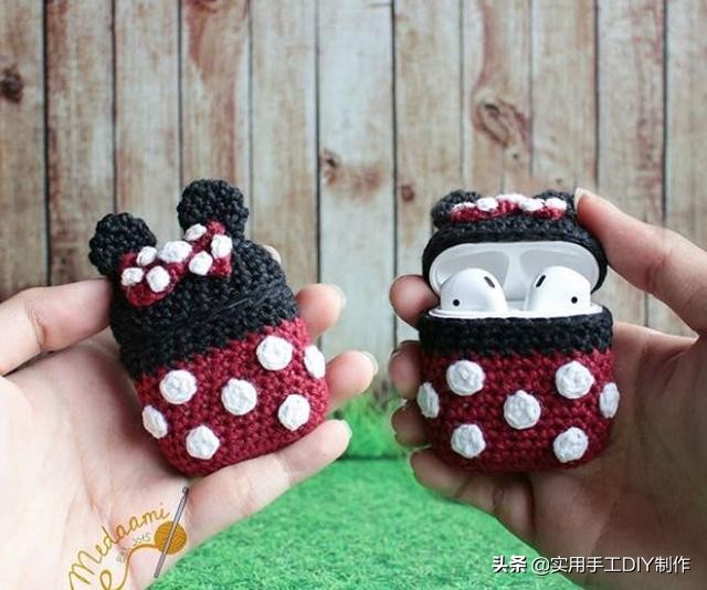 针织手机壳教程全部,萌萌的手机套编织