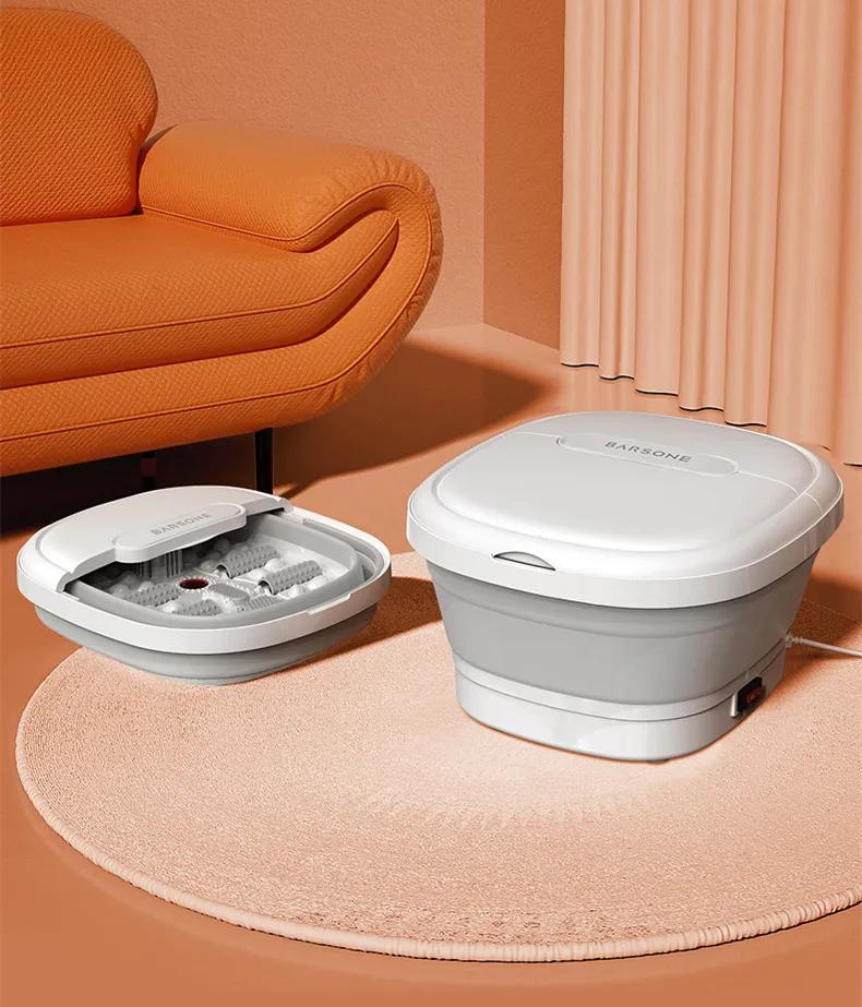 便携式泡脚盆自动加热按摩,恒温足浴泡脚盆