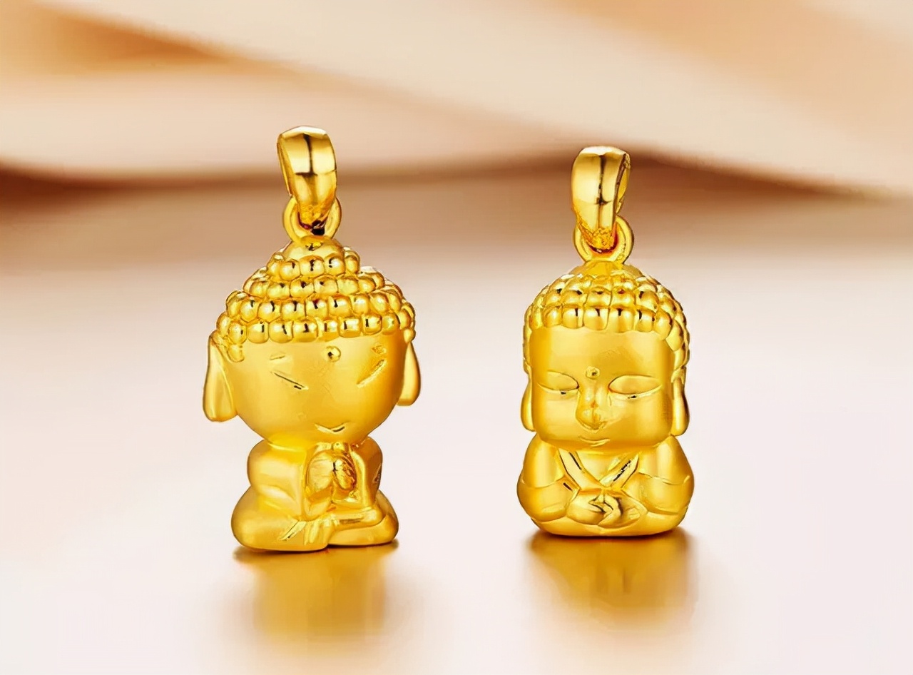 黄金十字架吊坠寓意是什么,一面福字一面是佛黄金吊坠寓意