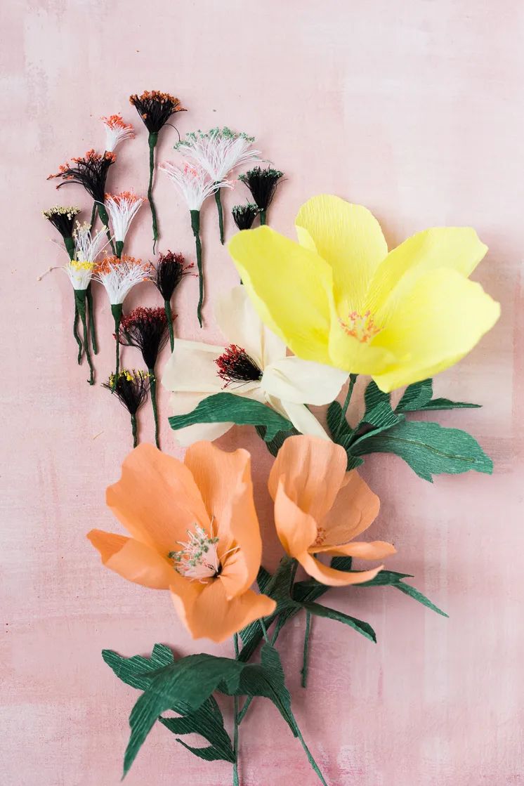 皱纹纸diy手工花朵,手工制作皱纹纸立体花