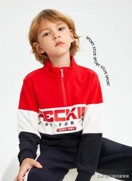 童装男童4-5岁潮男卫衣加绒卡其色,卫衣男童装6-12岁潮款本命年套装