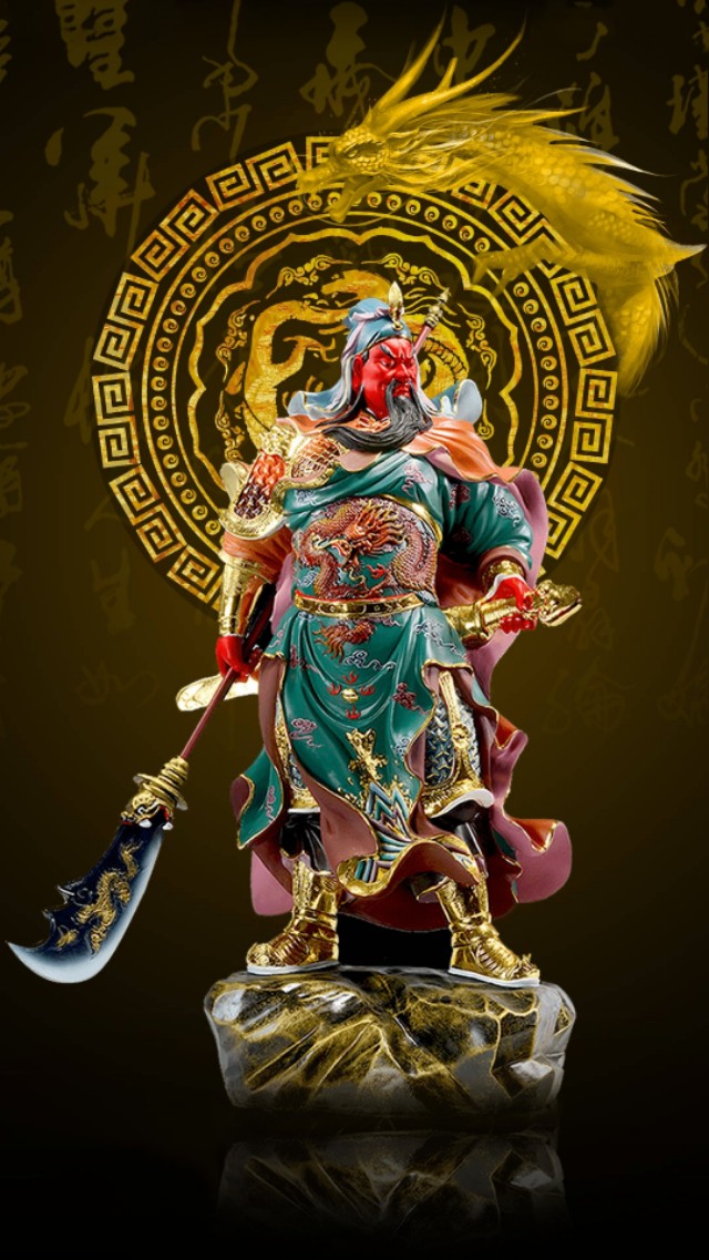 关羽武财神壁纸手机,三国关公手机壁纸