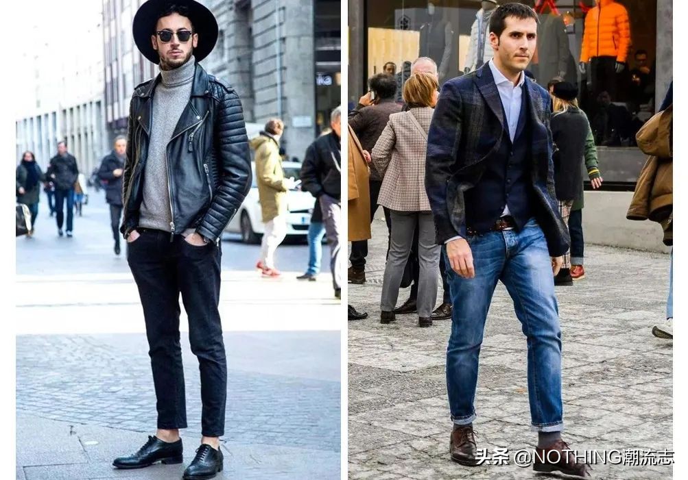 男人穿白色牛仔裤配什么鞋子好看,男士穿呢子大衣牛仔裤配什么鞋子