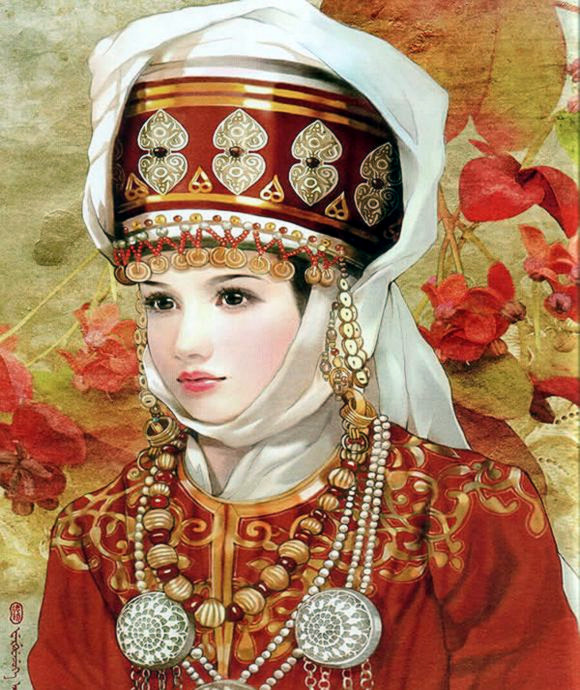 东方画姬---德珍彩绘古典美女画