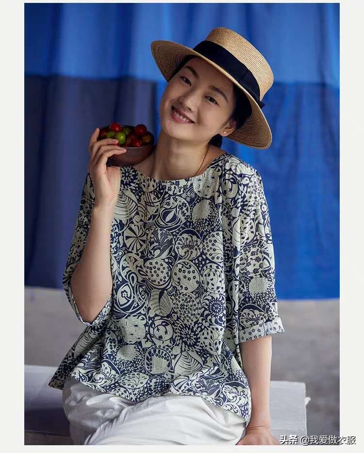 麻料女款上衣的裁剪方法,麻料宽松上衣裁剪视频教程大全