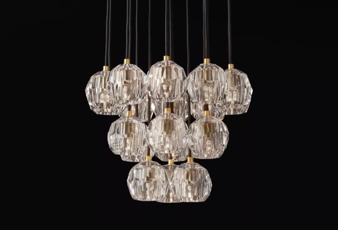 手工铜制水晶灯饰,水晶石手工灯