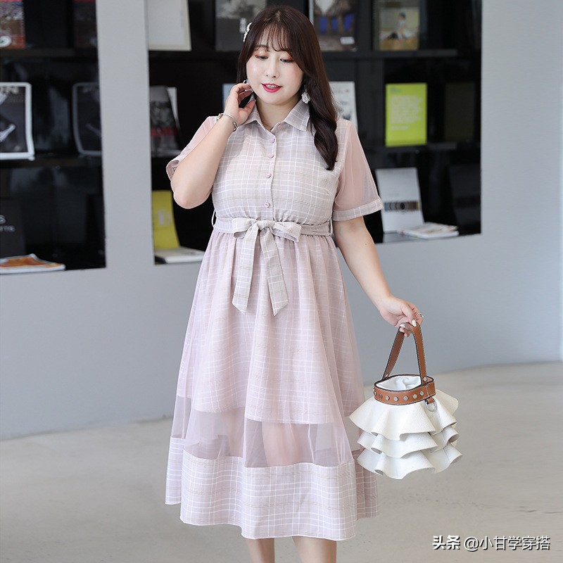 加大加肥香云纱高端连衣裙,加肥加大码宽松连衣裙