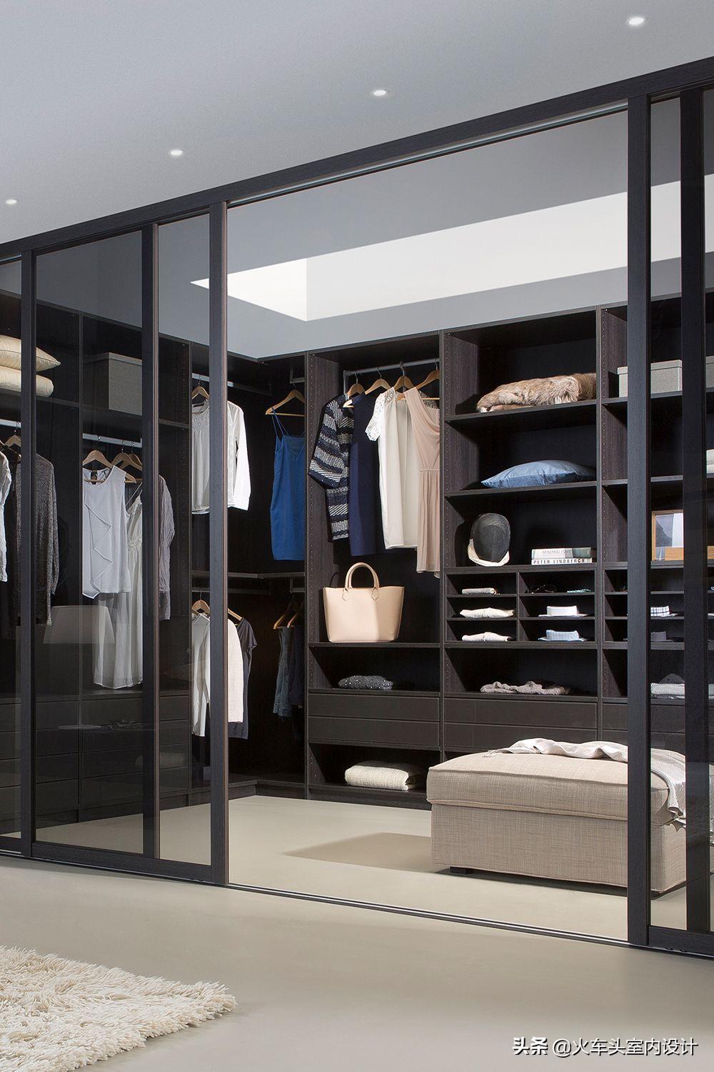走入式衣帽间设计效果图轻奢风,轻奢简约大气衣帽间
