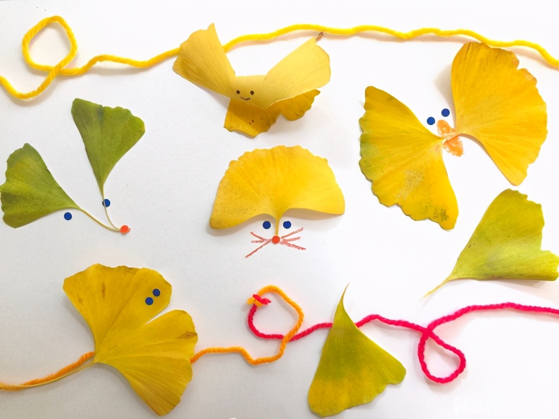 用银杏叶做一个非常有名的艺术品,小学生银杏叶手工简单