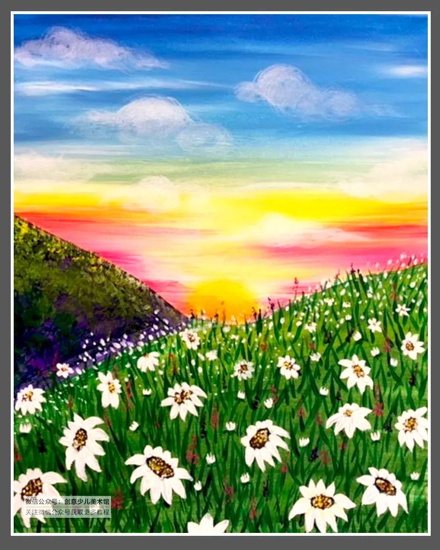 以夏天为主题的简单水粉绘画,童年主题水粉画简单又漂亮