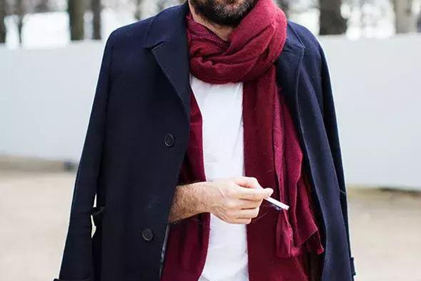男生围巾系法超简单超实用,男士围巾羊绒围巾编织花样