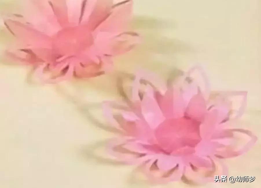 半成品荷花睡莲手工材料包,荷花睡莲水池制作