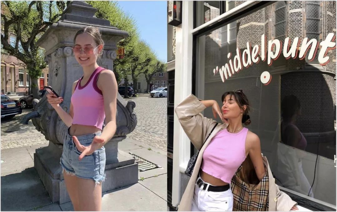 欧阳娜娜沉迷校服,欧阳娜娜优衣库水桶包