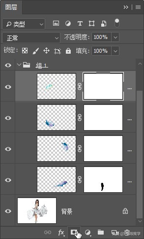 渐变蒙版效果教程,蒙版上用的渐变与溶图