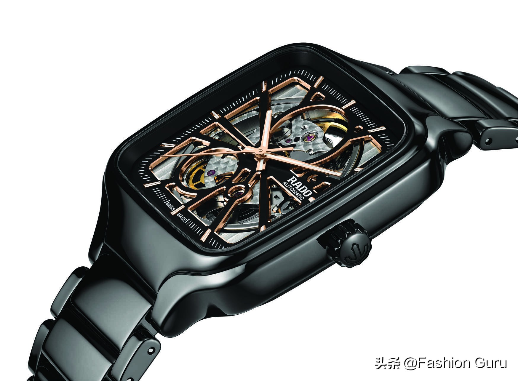 rado瑞士雷达真我镂空腕表,rado瑞士雷达男士表金色