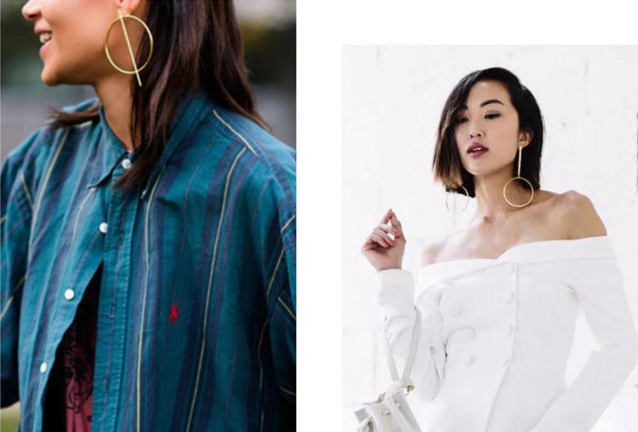 不用打孔的好看耳环,圆圈耳环ins冷淡风高级感