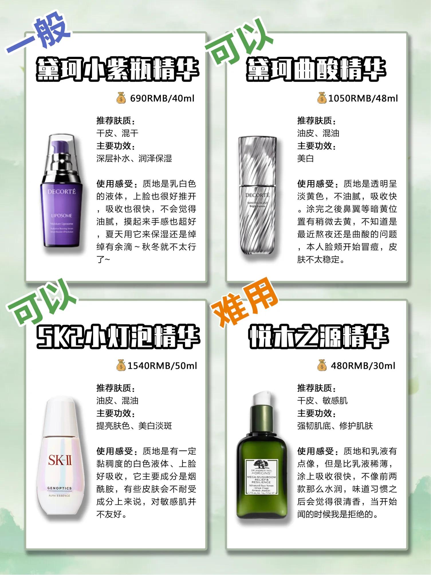 24精华液测评,5款精华液让你重获年轻肌肤