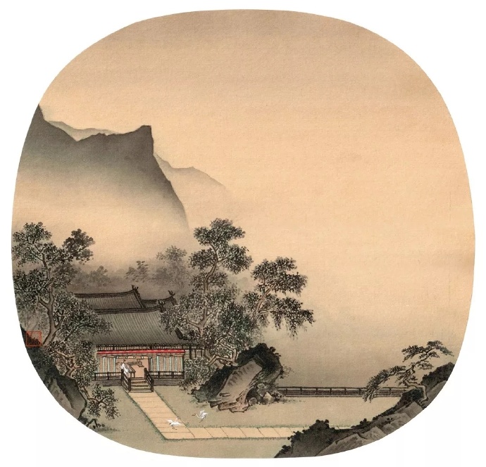 沈海工笔山水花鸟画作品,山水工笔画作品