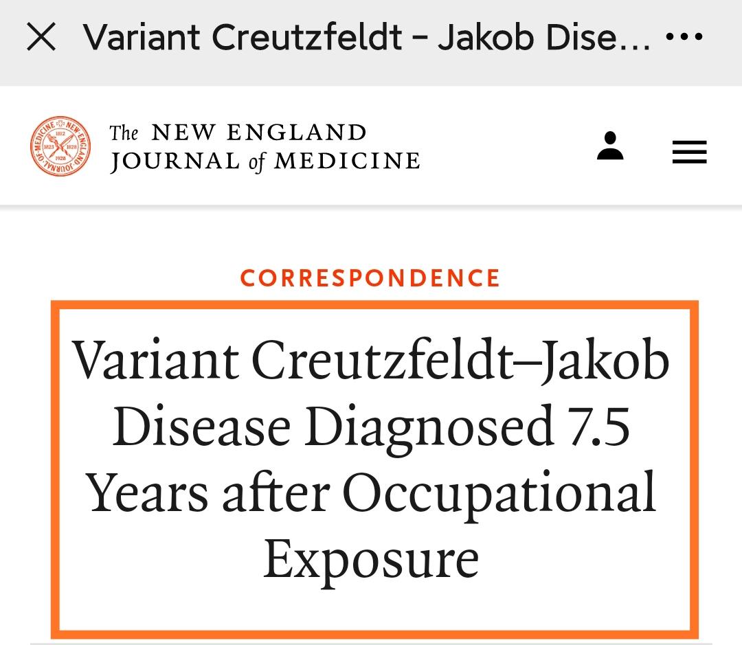 失效的职业防护：实验室人员感染“疯牛病”死亡