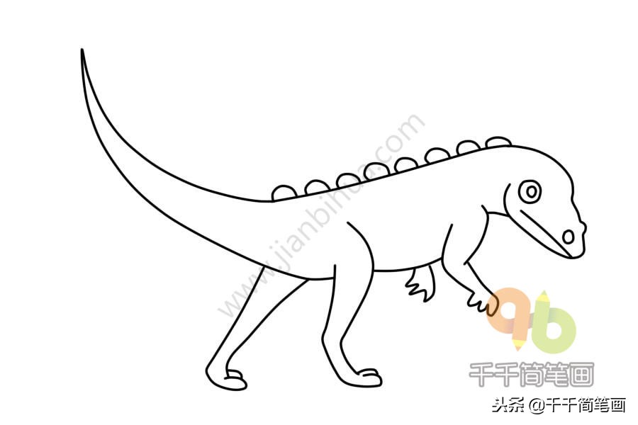 简笔画飞天恐龙带翅膀的恐龙,恐龙简笔画幼儿教学