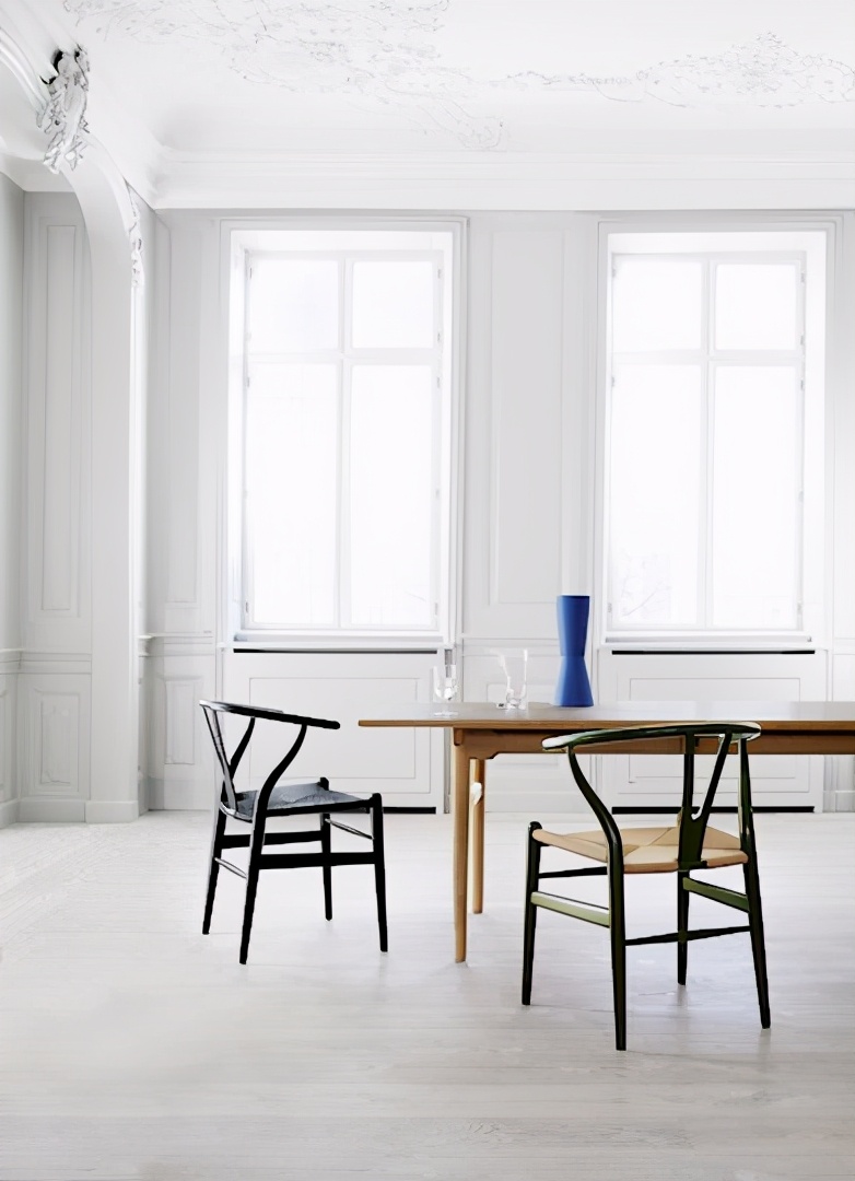 北欧简约实木椅子叉骨椅,名椅