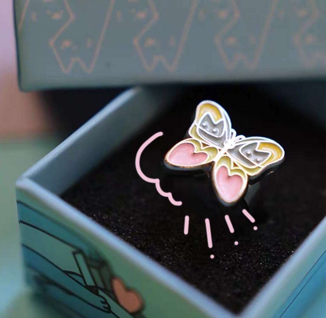 童年饰品金蝴蝶,童年土味发饰效果图