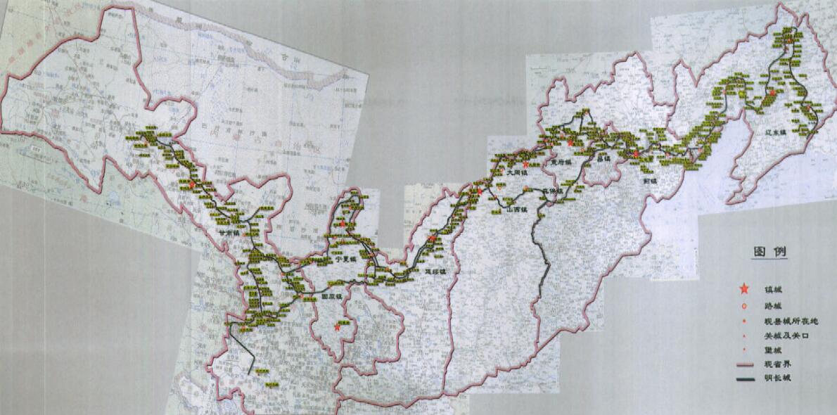 明朝长城纵横万里九大重镇,明代长城沿边军事重镇