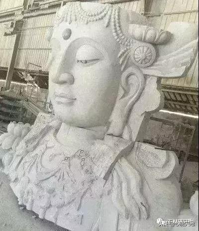 石雕观音佛像雕刻,彩绘汉白玉观音石雕佛像雕刻定制
