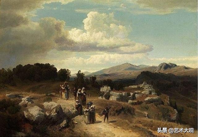 欧洲古典风景油画作品欣赏,德国古典画家风景油画作品