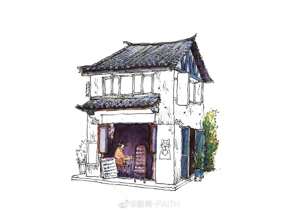 水彩画建筑入门零基础初学,水彩大师的建筑风景作品