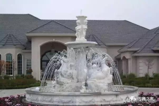最漂亮的喷泉石雕,精品石雕喷泉花钵设计
