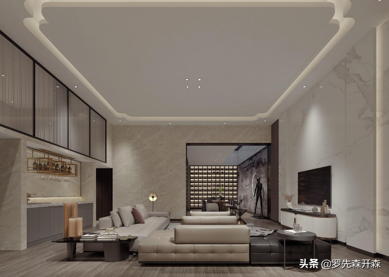 450㎡现代轻奢别墅软装设计；自然灵动，享现代雅士