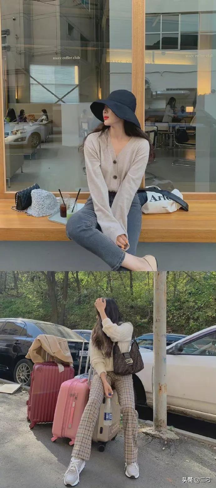 欧尼韩系穿搭,欧尼毛衣怎么搭配