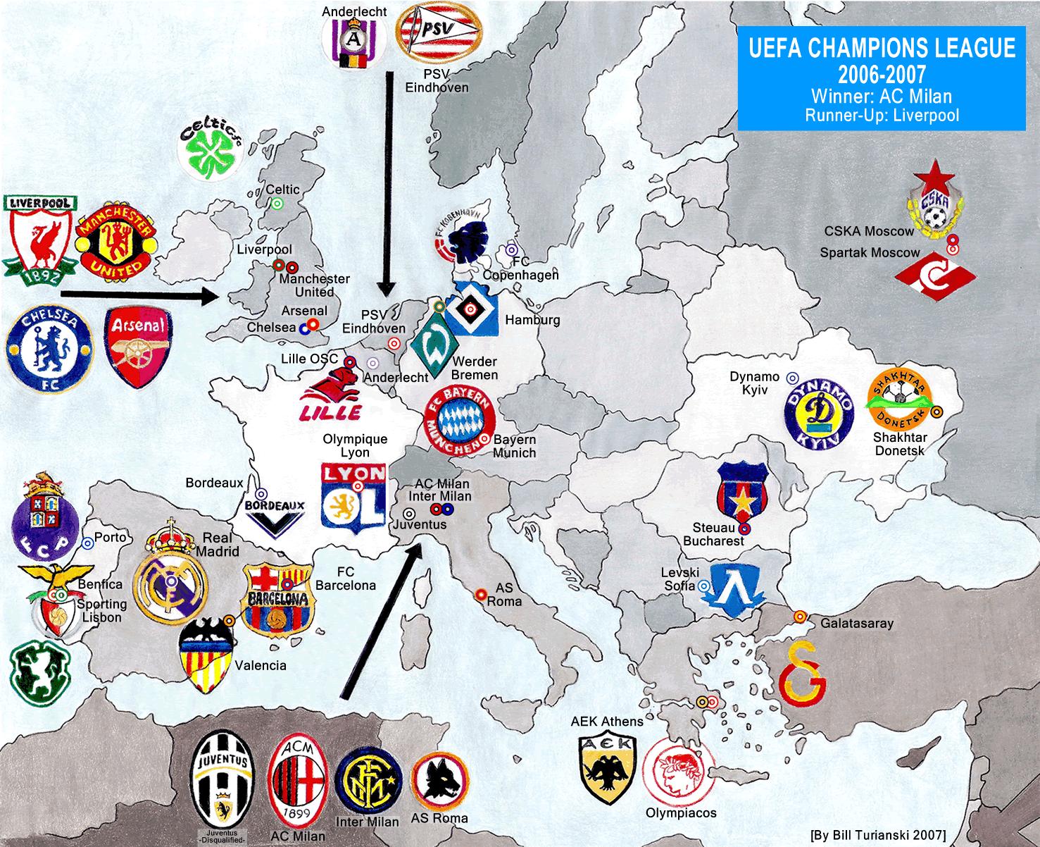 06-07欧冠ac米兰夺冠之路,04-05赛季ac米兰欧冠全过程