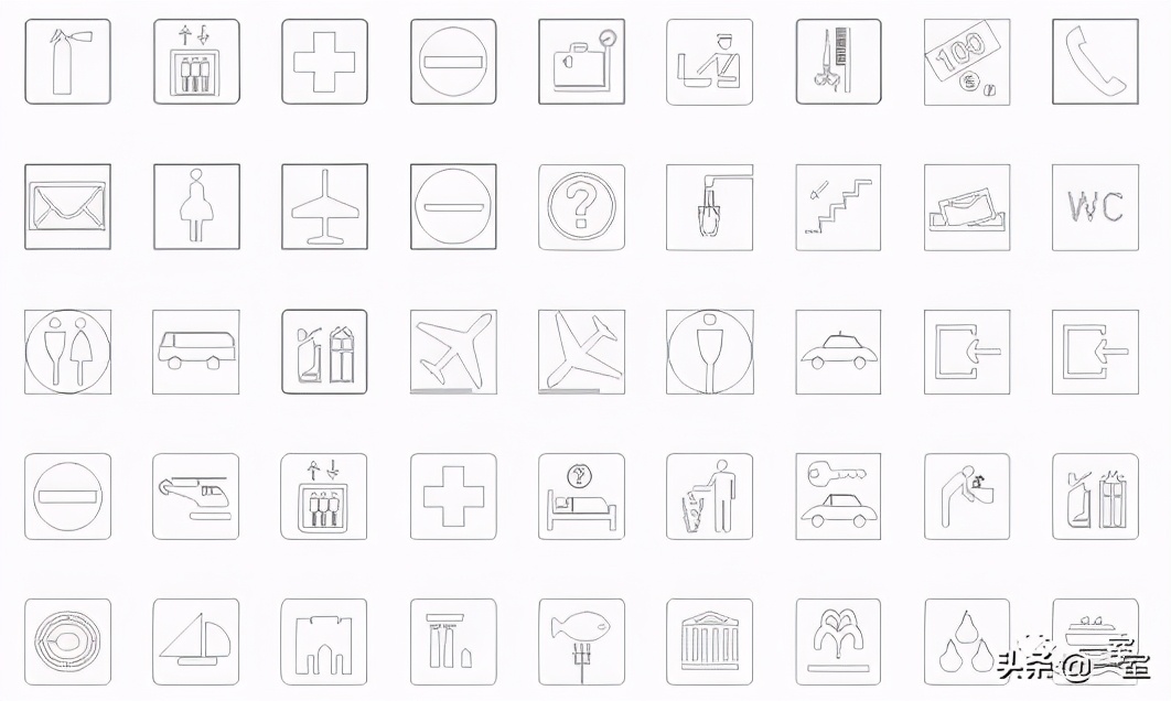 cad常用图标图例大全,室内cad图库图标高清