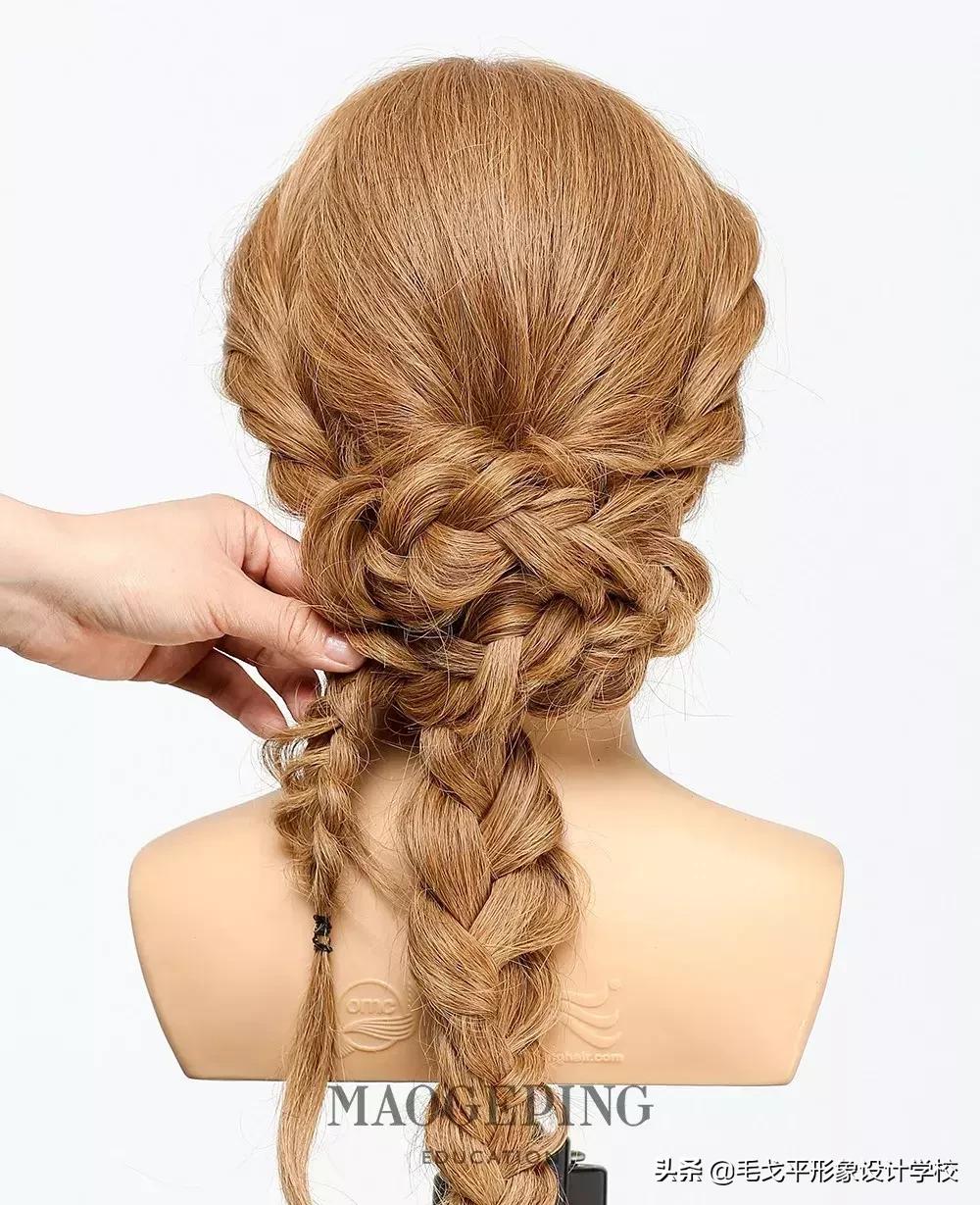 简单高贵晚宴发型步骤,时尚晚宴发型教程