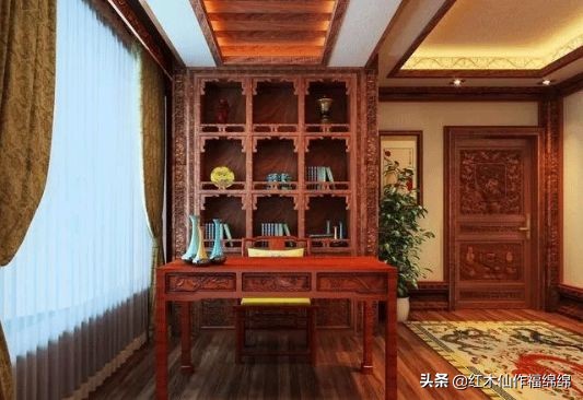 新中式小户型客厅红木家具摆放,小户型新中式红木家具摆放效果图