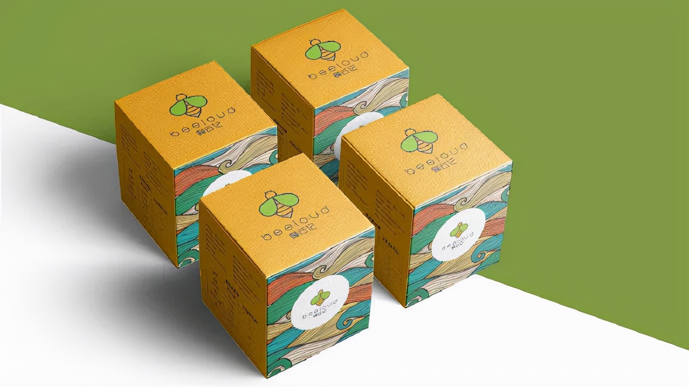 蜂蜜插画包装设计创意,高端蜂蜜产品包装设计