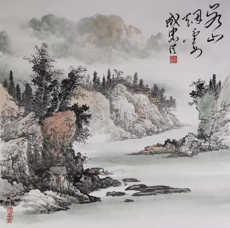 昆仑山龙脉镇宅山水画,中国山水画风水讲究