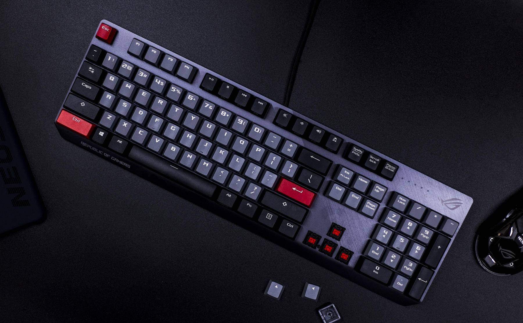 华硕rog游侠是什么材质的键帽,华硕键盘rog游侠讲解