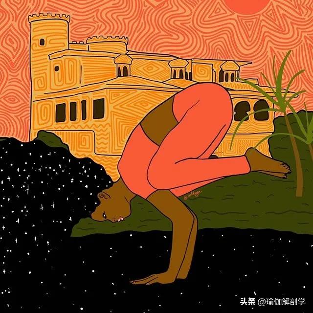 瑜伽小人唯美漫画,瑜伽倒立漫画图片