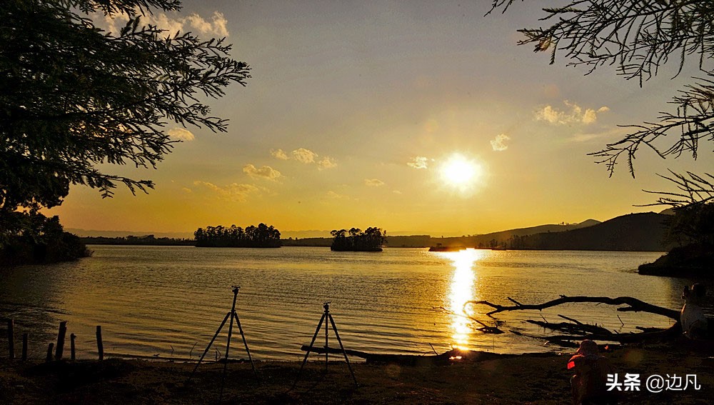 邂逅最美山水田园,春游邂逅一场完美的日落